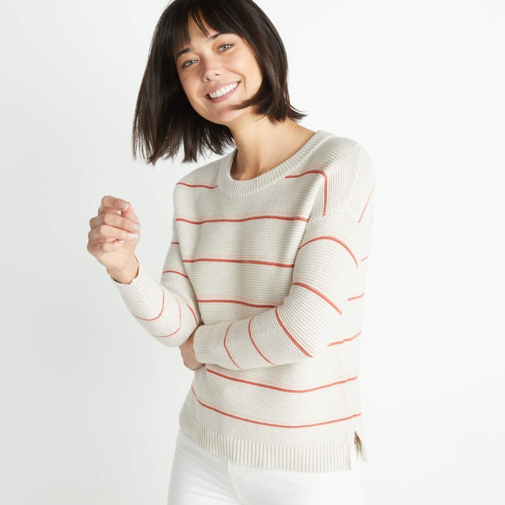 Marine Layer Nina Crewneck Sweater in Oatmeal